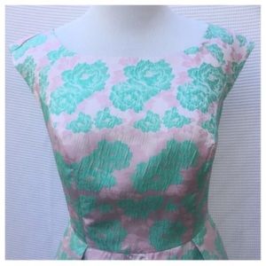New Eshakti Floral Aqua Fit & Flare Dress 16W